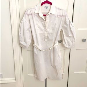 Kenzo white shirt dress, puff sleeve